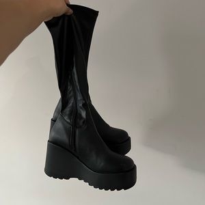 Steve Madden Duke 30 black Platform Boots
